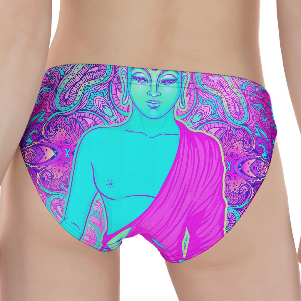 Purple And Teal Buddha Print Women's Panties