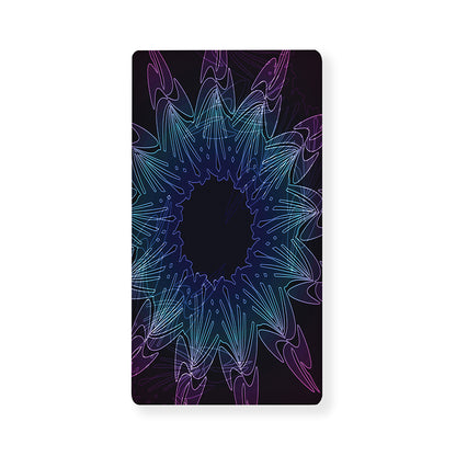 Purple And Teal Dark Mandala Print Baby Crib Sheet