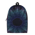 Purple And Teal Dark Mandala Print School Backpack