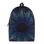 Purple And Teal Dark Mandala Print Backpack