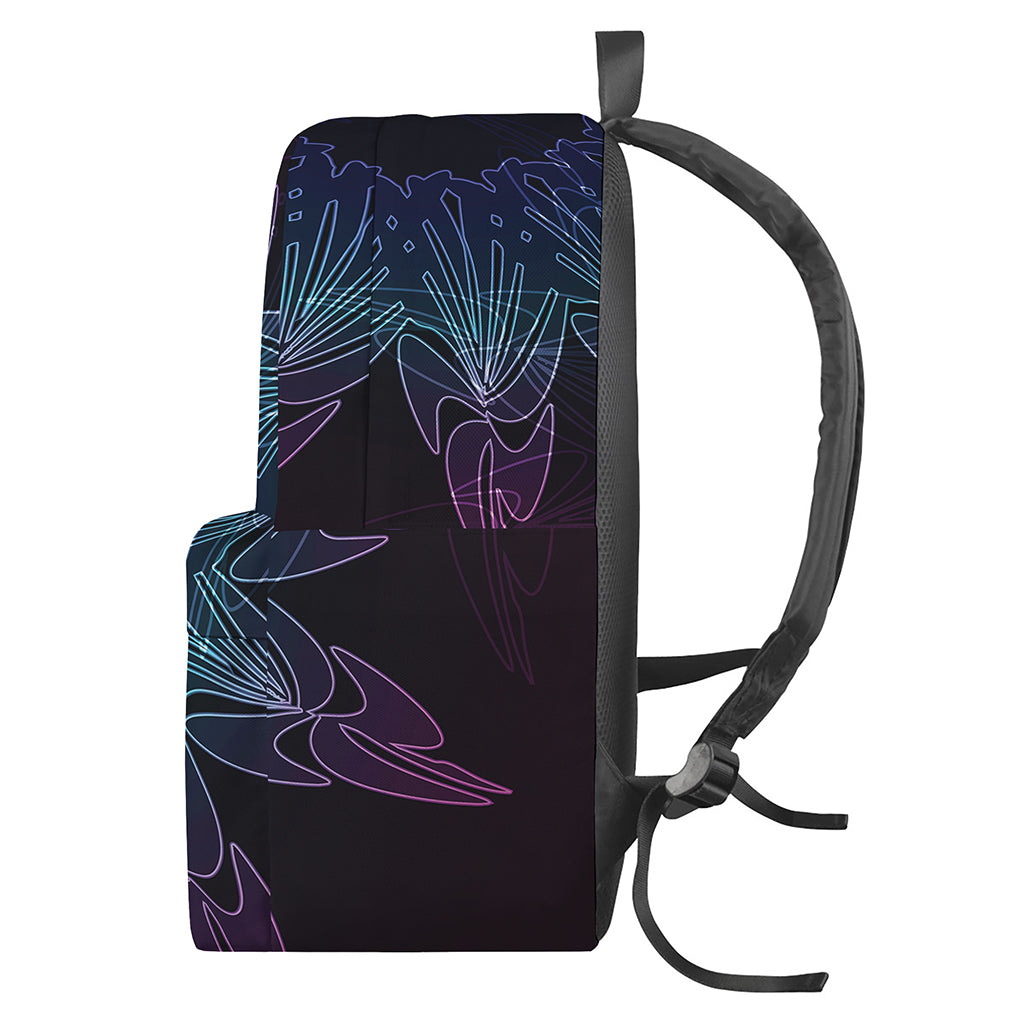 Purple And Teal Dark Mandala Print Backpack