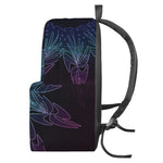 Purple And Teal Dark Mandala Print Backpack