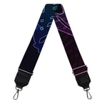 Purple And Teal Dark Mandala Print Bag Strap