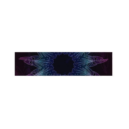 Purple And Teal Dark Mandala Print Bed Runner