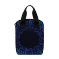 Purple And Teal Dark Mandala Print Bible Tote Bag
