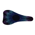 Purple And Teal Dark Mandala Print Bicycle Seat Cover