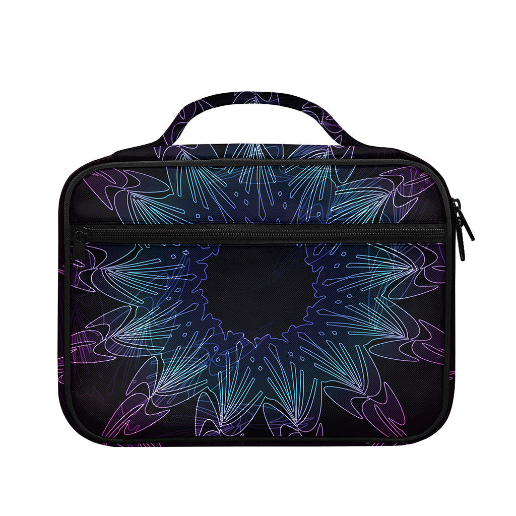 Purple And Teal Dark Mandala Print Briefcase Bible Bag