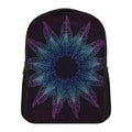 Purple And Teal Dark Mandala Print Casual Backpack