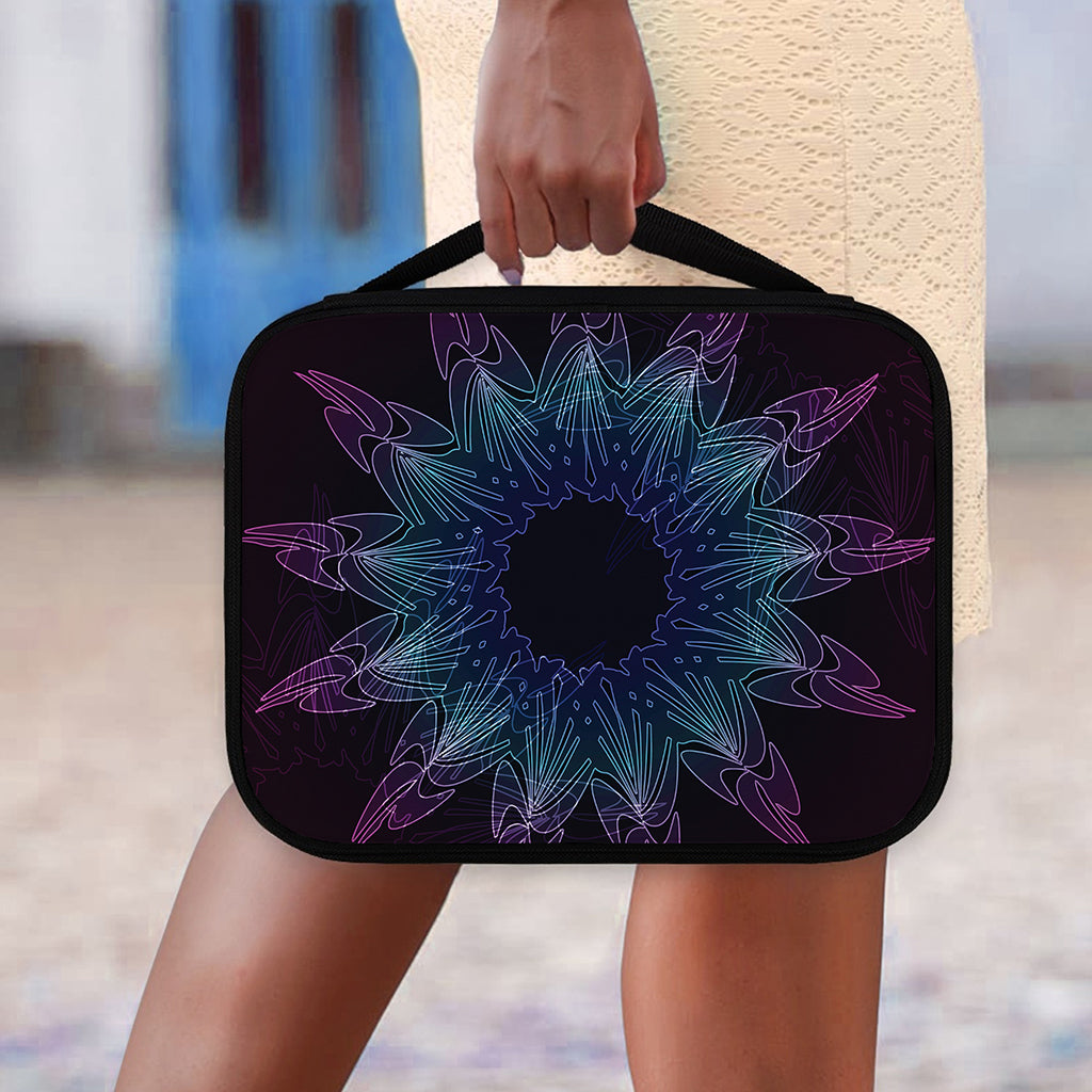 Purple And Teal Dark Mandala Print Classic Bible Case