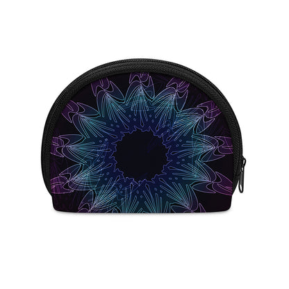 Purple And Teal Dark Mandala Print Coin Purse