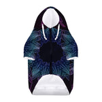 Purple And Teal Dark Mandala Print Dog Zip Up Hoodie