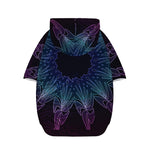 Purple And Teal Dark Mandala Print Dog Zip Up Hoodie
