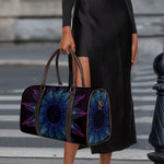 Purple And Teal Dark Mandala Print Duffle Bag