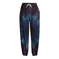 Purple And Teal Dark Mandala Print Fleece Lined Knit Pants