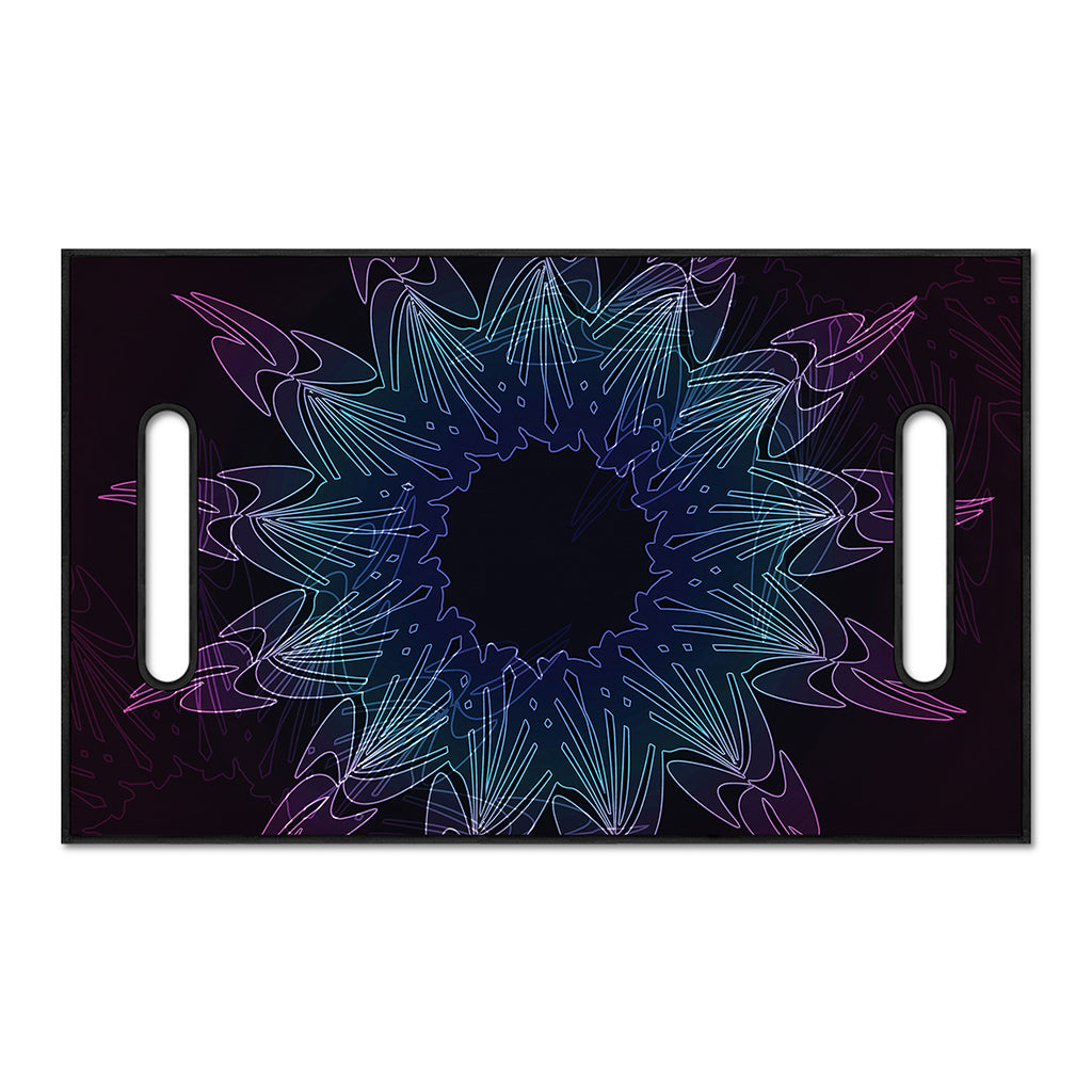 Purple And Teal Dark Mandala Print Golf Cart Seat Cover