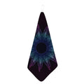 Purple And Teal Dark Mandala Print Hand Towel