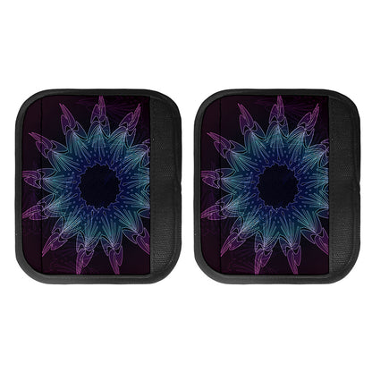 Purple And Teal Dark Mandala Print Handle Covers