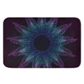 Purple And Teal Dark Mandala Print Indoor Door Mat