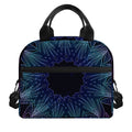 Purple And Teal Dark Mandala Print Insulated Lunch Bag