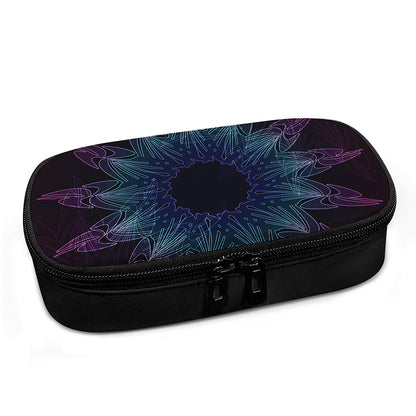 Purple And Teal Dark Mandala Print Insulin Cooler Travel Case