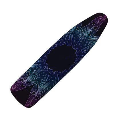 Purple And Teal Dark Mandala Print Ironing Board Cover