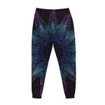 Purple And Teal Dark Mandala Print Jogger Pants