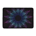Purple And Teal Dark Mandala Print Kitchen Mat