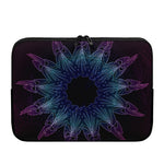 Purple And Teal Dark Mandala Print Laptop Sleeve