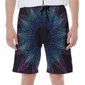 Purple And Teal Dark Mandala Print Men's Beach Shorts