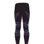 Purple And Teal Dark Mandala Print Men's leggings