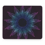 Purple And Teal Dark Mandala Print Mouse Pad