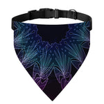 Purple And Teal Dark Mandala Print Over The Collar Dog Bandana