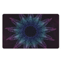 Purple And Teal Dark Mandala Print Polyester Doormat