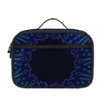 Purple And Teal Dark Mandala Print Portable Lunch Bag