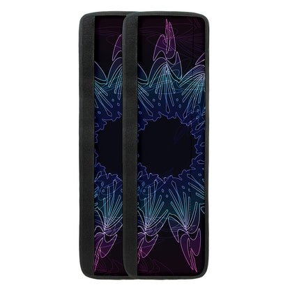 Purple And Teal Dark Mandala Print Refrigerator Handle Covers