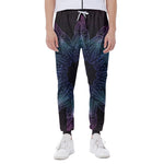 Purple And Teal Dark Mandala Print Scuba Joggers