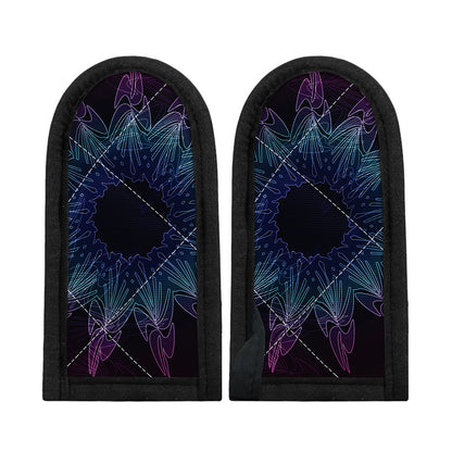 Purple And Teal Dark Mandala Print Skillet Handle Cover