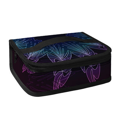 Purple And Teal Dark Mandala Print Small Lunch Bag