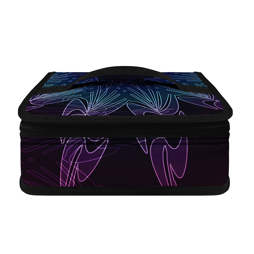 Purple And Teal Dark Mandala Print Small Lunch Bag