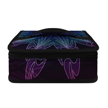 Purple And Teal Dark Mandala Print Small Lunch Bag