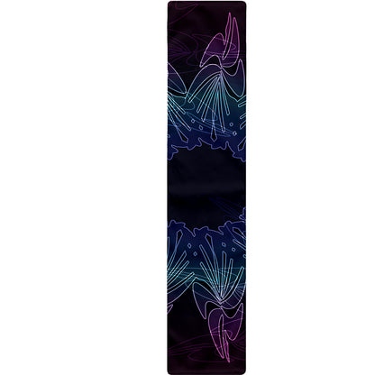 Purple And Teal Dark Mandala Print Table Runner