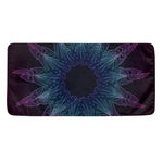 Purple And Teal Dark Mandala Print Towel