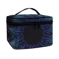 Purple And Teal Dark Mandala Print Travel Makeup Bag