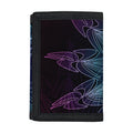 Purple And Teal Dark Mandala Print Trifold Wallet