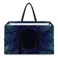 Purple And Teal Dark Mandala Print Utility Tote Bag