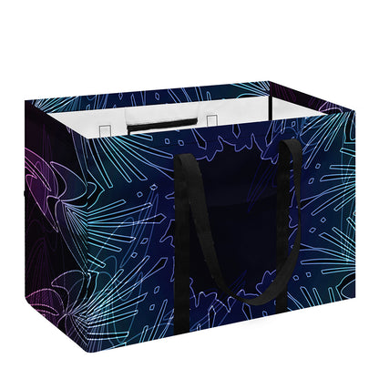 Purple And Teal Dark Mandala Print Utility Tote Bag