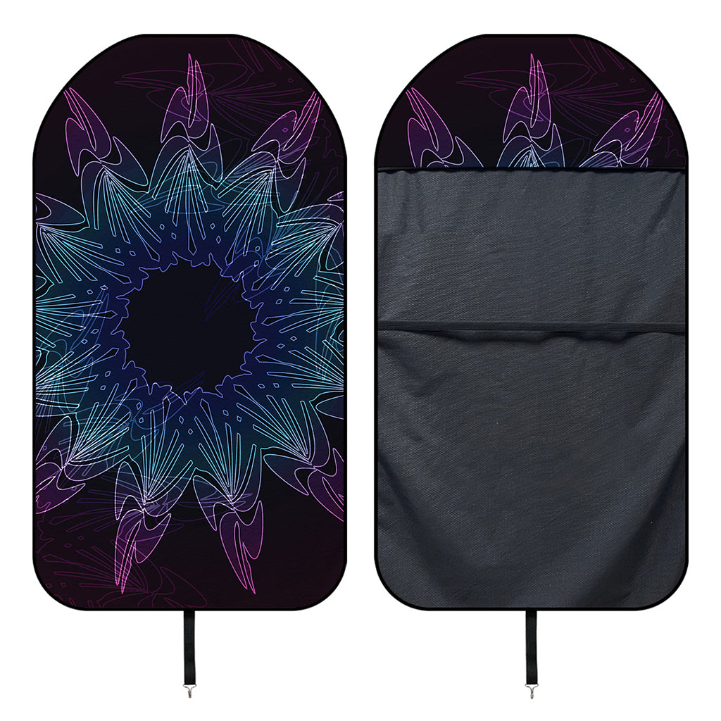 Purple And Teal Dark Mandala Print Waterproof Car Seat Cover