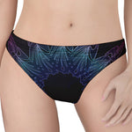 Purple And Teal Dark Mandala Print Women's Thong