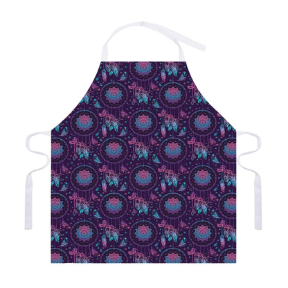 Purple And Teal Dream Catcher Print Adjustable Apron