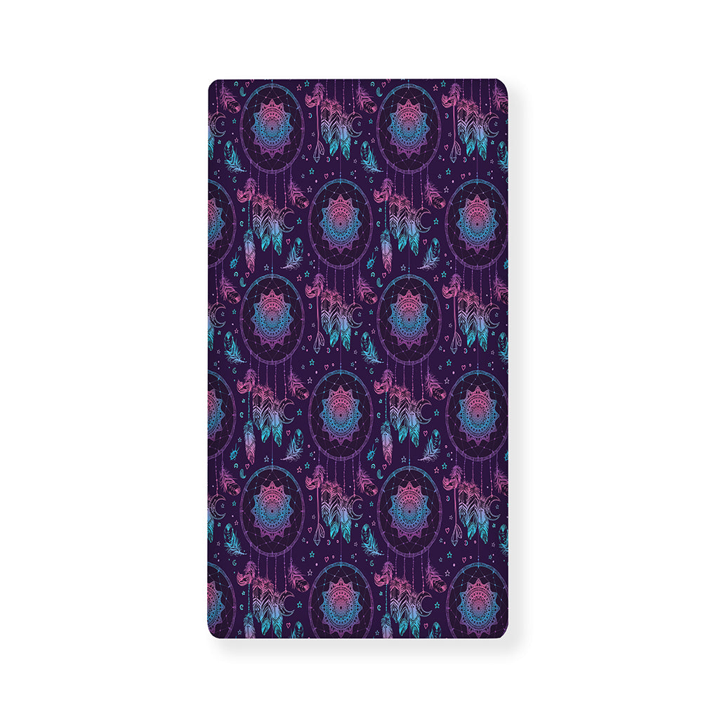 Purple And Teal Dream Catcher Print Baby Crib Sheet